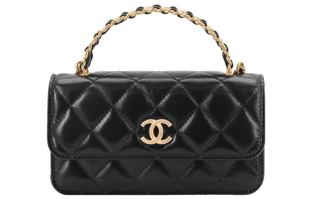Chanel Chanel Leather Chain Bag Handbag Shoulder Bag Crossbody Bag Regular Women's Black