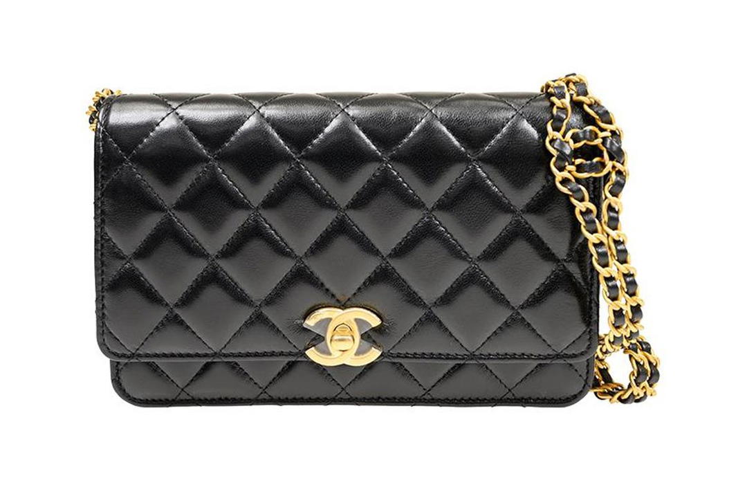 Chanel Chanel Lambskin Shoulder Bag Crossbody Bag Wallets Regular Women's Black