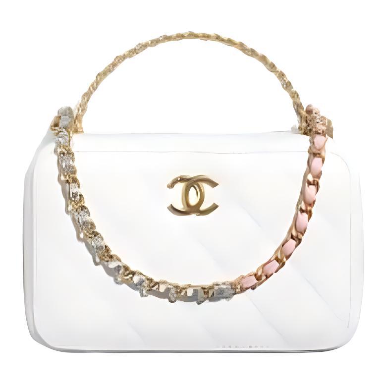 Chanel Chanel Cow Leather Camera Bag Chain One Shoulder Handbag Crossbody Bag Women's White