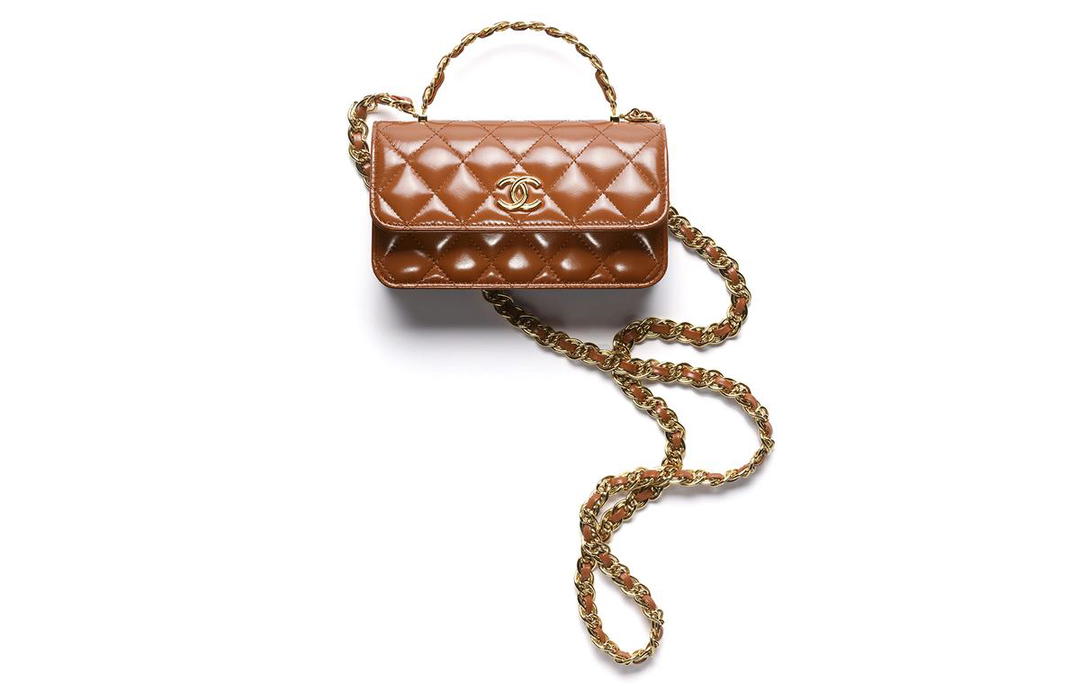 Chanel Chanel Classic Flap CF Lambskin Shoulder Bag Crossbody Bag Women's Light Brown