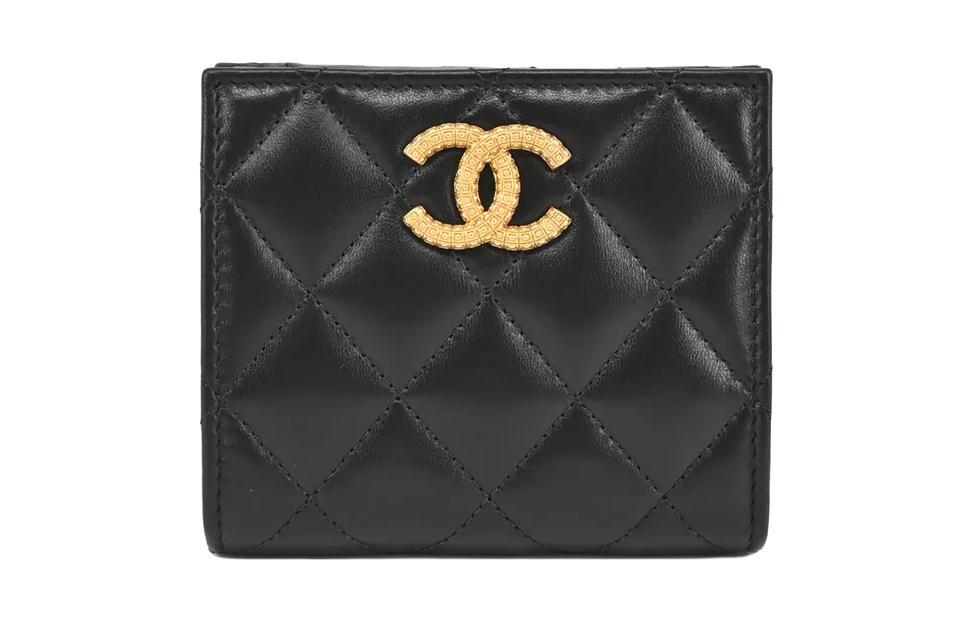 Chanel Chanel Lambskin Wallet Women's Black