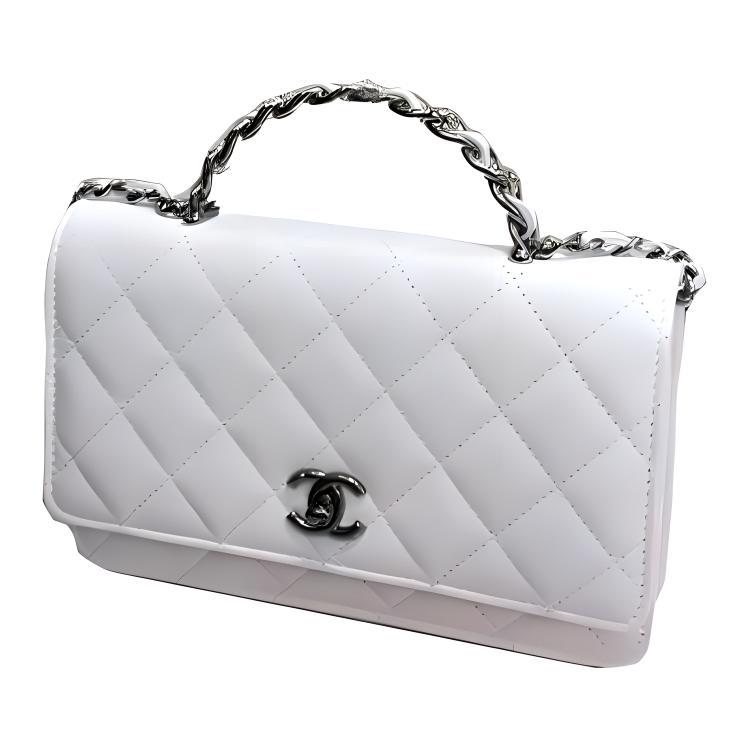 Chanel Chanel WOC Cow Leather Shoulder Bag Crossbody Bag Handbag Women's White