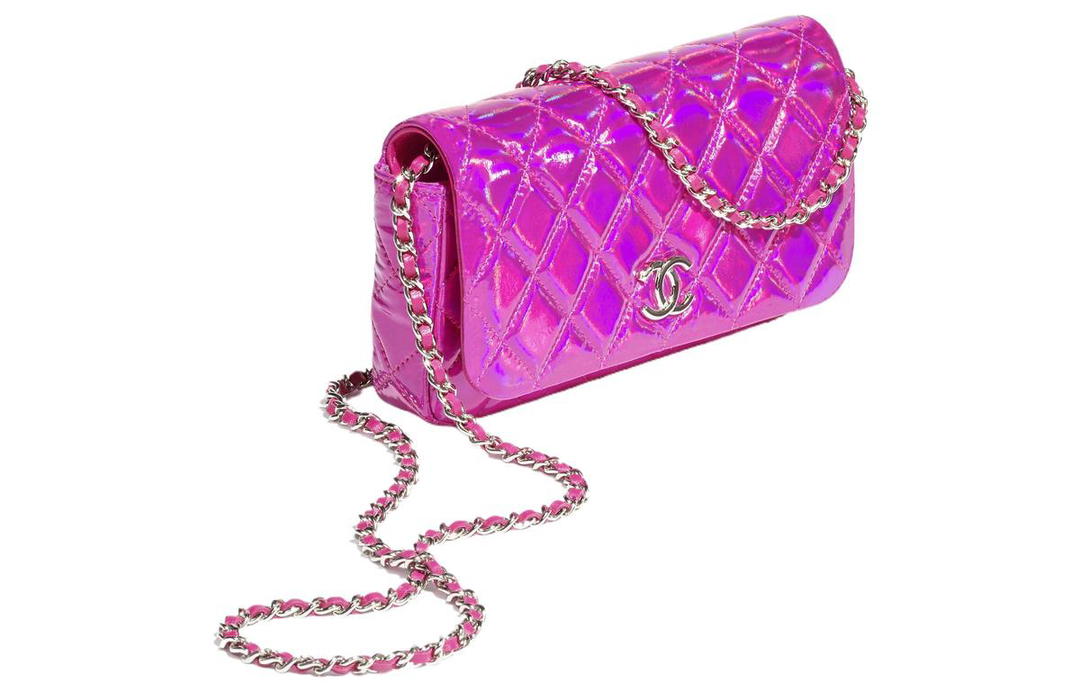 Chanel Chanel Goatskin Shoulder Bag Crossbody Bag Clutches Women's Peach Pink