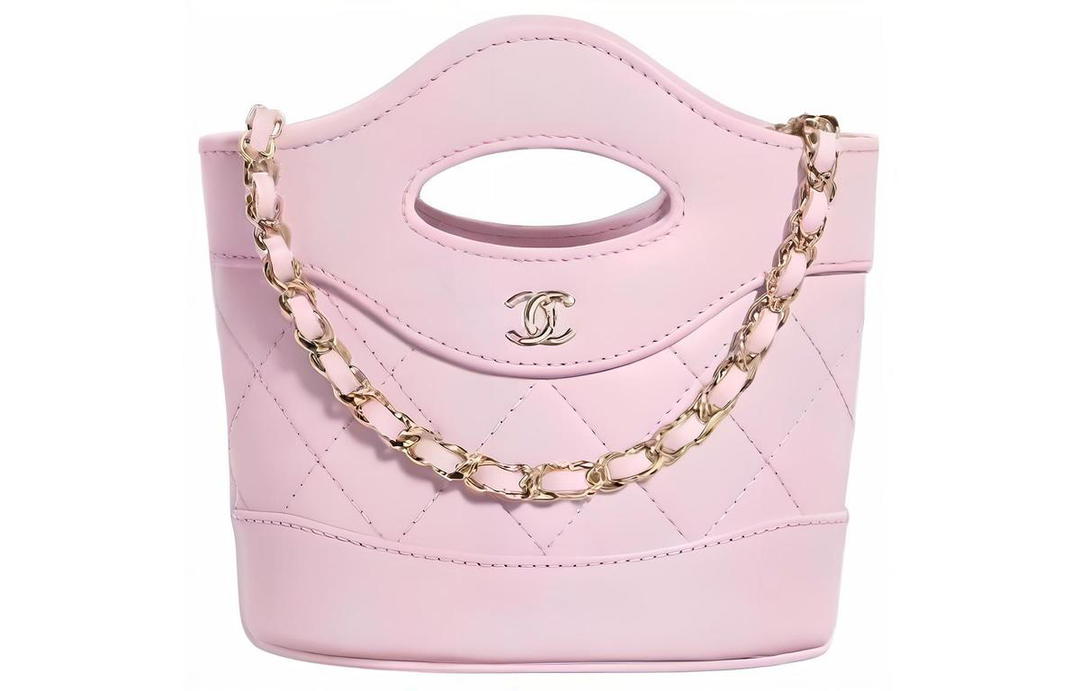 Chanel Chanel Sheepskin French Fries Bucket Bag Shoulder Bag Crossbody Bag Handbag Mini Women's Pink Purple