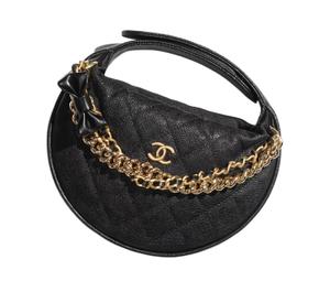 Buy Chanel Grained Cow Leather Crescent Moon Bag Clutch Mini Women's Black at Sasom – Authentic and Ready to Ship