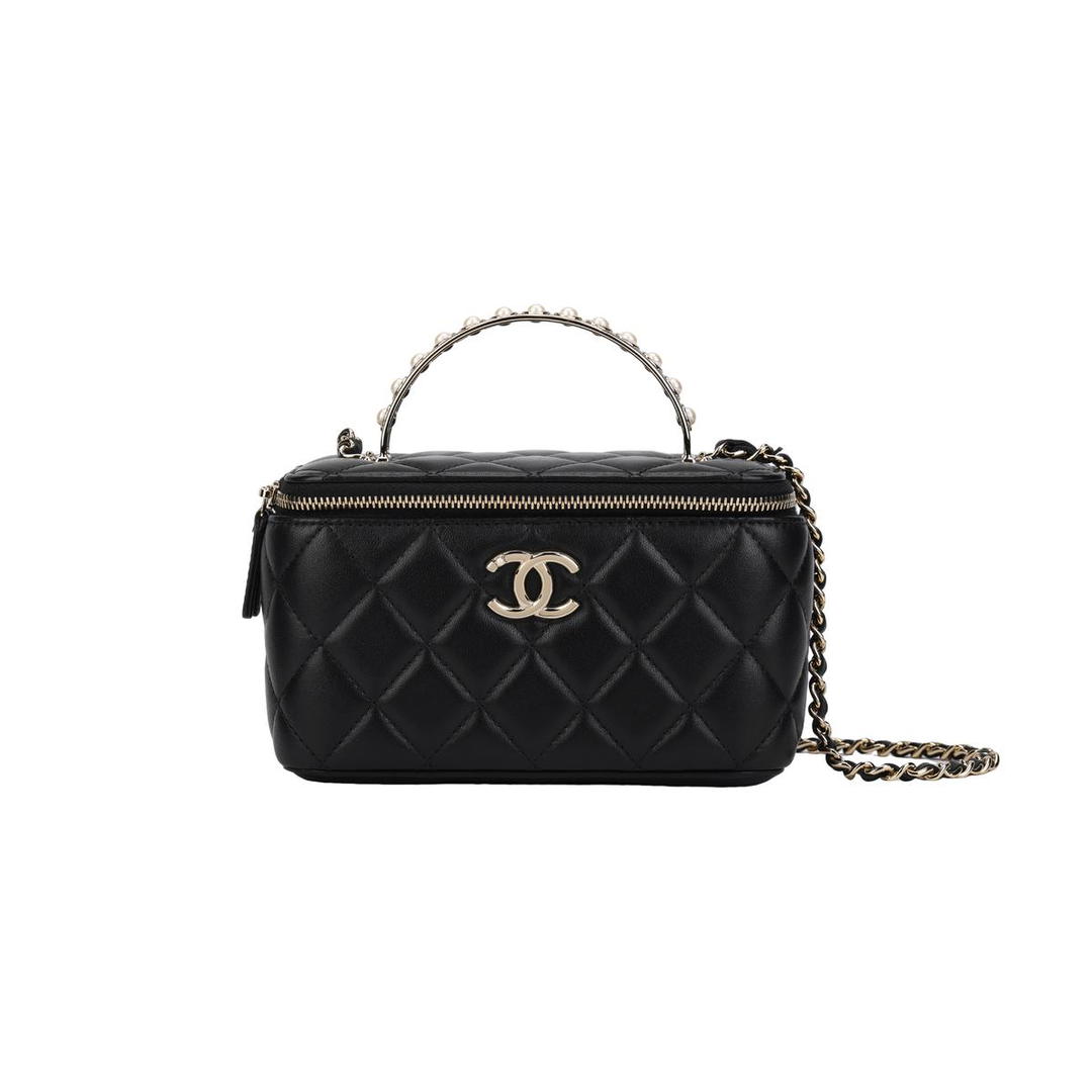 Chanel Chanel Sheepskin Shoulder Bag Crossbody Bag Handbag Women's Black