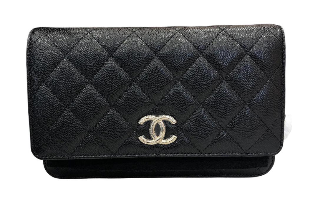 Chanel Chanel WOC Calfskin Shoulder Bag, Crossbody Bag, Wallet Women's Black