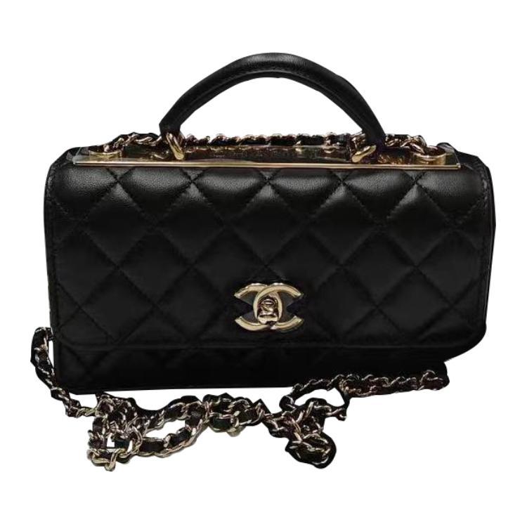 Chanel Chanel Leather Shoulder Bag, Crossbody Bag, Handbag Women's Black