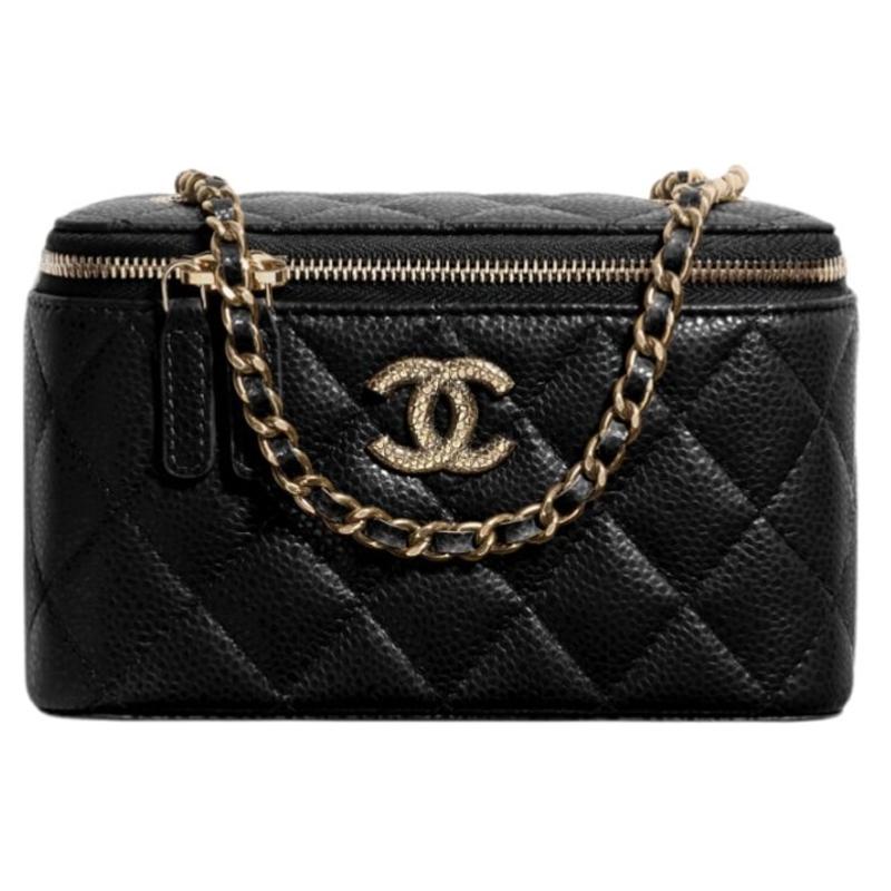 Chanel Chanel Litchi Grain Sheepskin Box Bag Crossbody Bags Women's Black