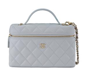 Buy Chanel Cow Leather Shoulder Bag, Crossbody Bag, Handbag Women's Light Gray at Sasom – Authentic and Ready to Ship