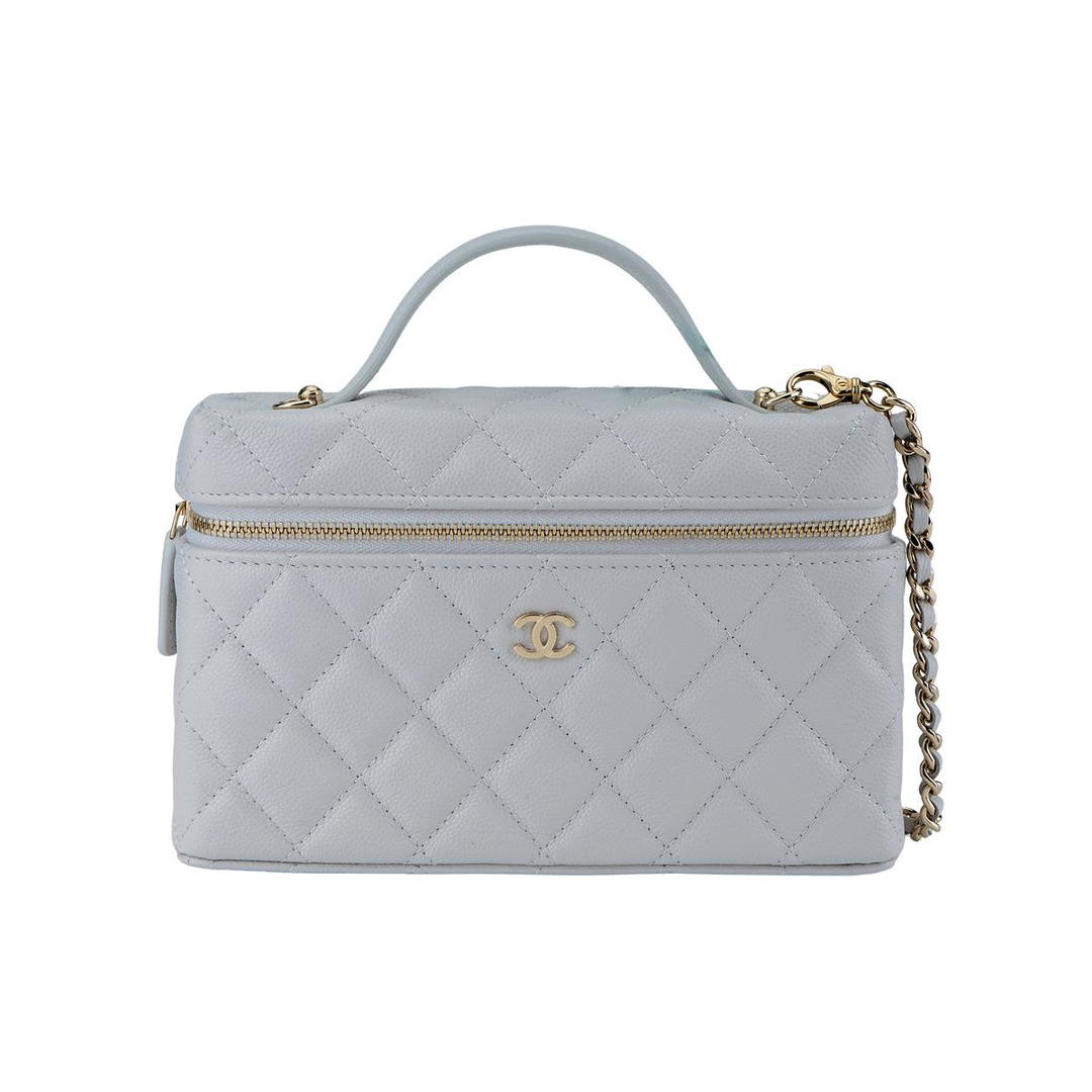 Chanel Chanel Cow Leather Shoulder Bag, Crossbody Bag, Handbag Women's Light Gray