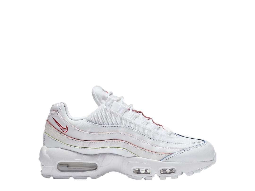 Nike Nike Air Max 95 Triple White (Rainbow Borders) (Women's)