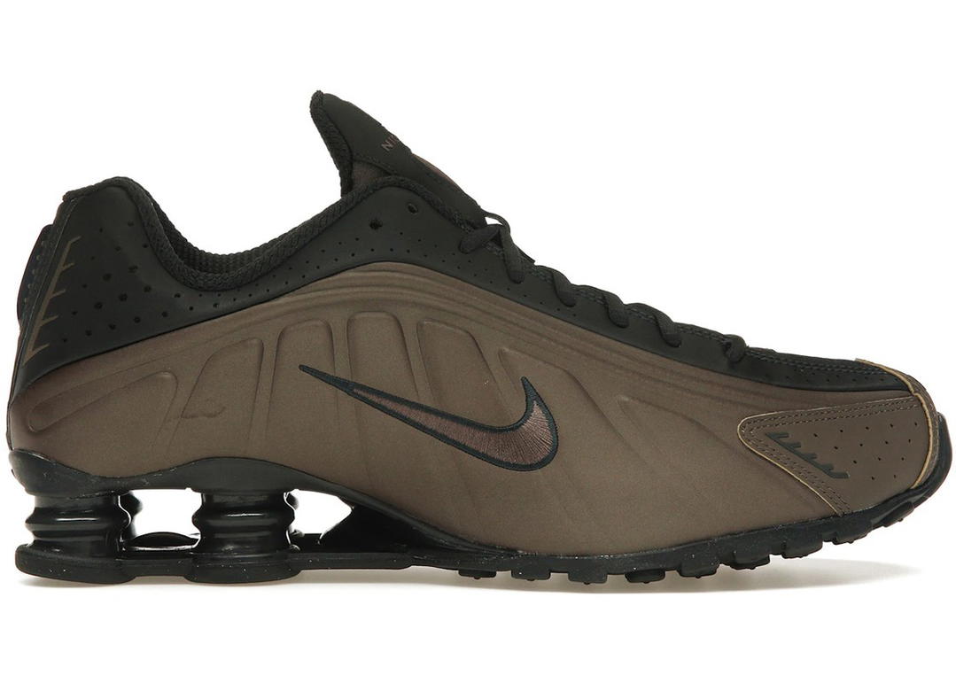 Nike Nike Shox R4 Anti Slip Wear Resistant Low Top Running Shoes Women's Brown Black