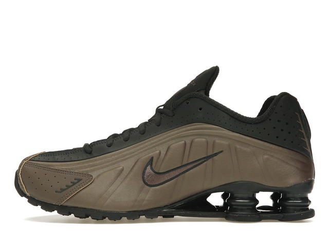 Nike Nike Shox R4 Anti Slip Wear Resistant Low Top Running Shoes Women's Brown Black - view 3