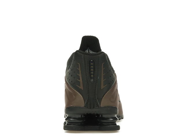 Nike Nike Shox R4 Anti Slip Wear Resistant Low Top Running Shoes Women's Brown Black - view 4