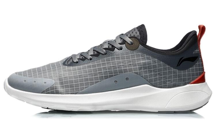 Li-Ning LiNing Effortless Cushioned Anti-Slip And Wear-Resistant Lightweight Low-Top Running Shoes Men's Stone Gray
