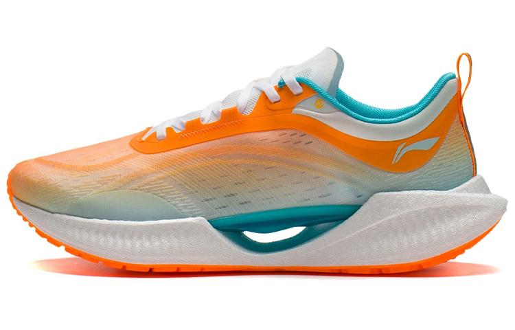 Li-Ning LiNing Super Light 19 Non slip Wear resistant Shock Absorption Low Top Running Shoes Men's Orange Blue