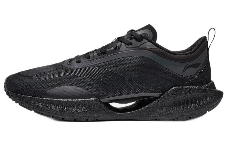 Li-Ning LiNing Super Light 19 Cushioning Anti Slip And Wear Resistant Reflective Low Top Running Shoes Men's Black
