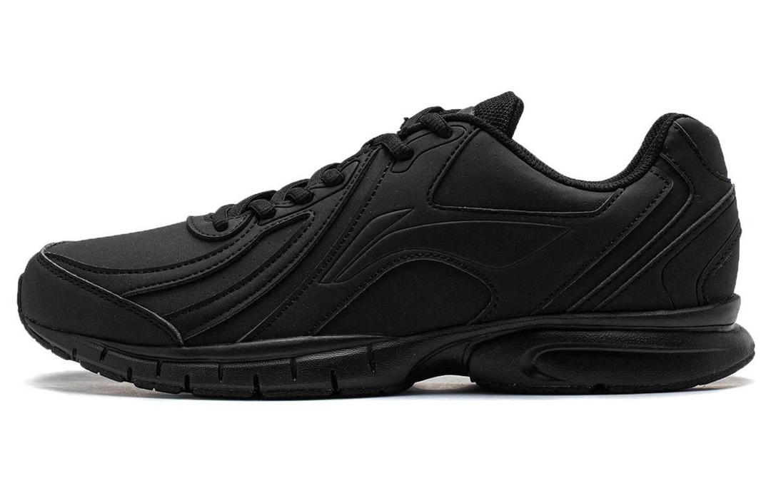 Li-Ning LiNing Cushioned Slip Resistant Lightweight Low Top Running Shoes Men's Black