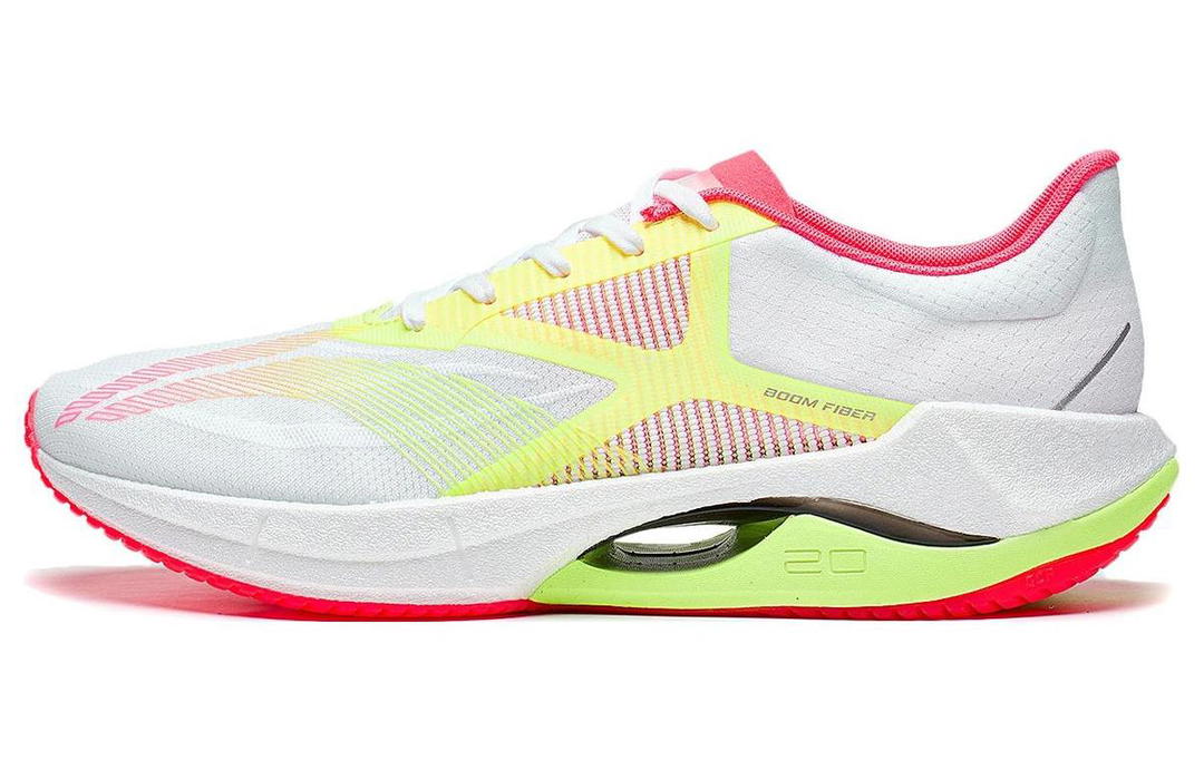 Li-Ning LiNing Super Light 20 Anti Slip And Wear Resistant Breathable Low Top Casual Running Shoes Men's White Yellow Red