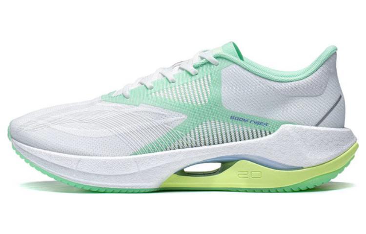 Li-Ning LiNing Super Light 20 Cushioned Slip Resistant Abrasion Resistant Low Top Casual Running Shoes Women's White Green