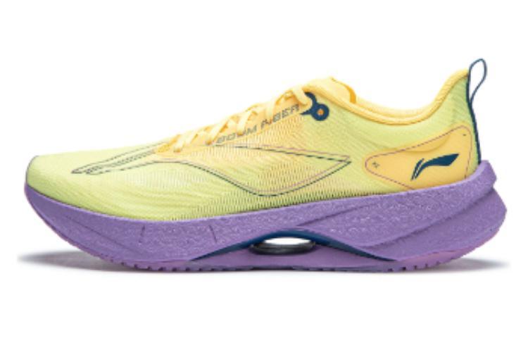 Li-Ning LiNing Super Light 21 Cushioning Anti Slip Wear Resistant Breathability Low Top Running Shoes Women's Yellow Purple