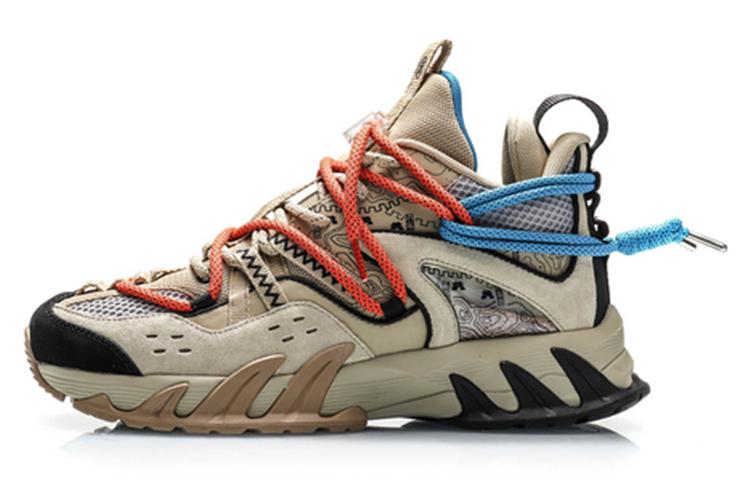 Li-Ning LiNing Xiao Yao Xing Anti Slip Wear Resistant Low Top Sports Casual Shoes Men's Plain Khaki