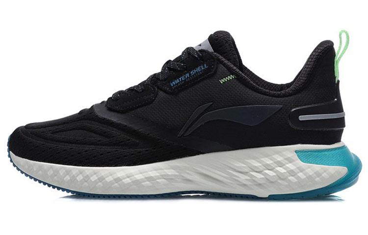 Li-Ning LiNing SHIELD Cushioned Anti-Slip Wear-Resistant And Water-Resistant Low-Top Running Shoes Men's Black White Blue