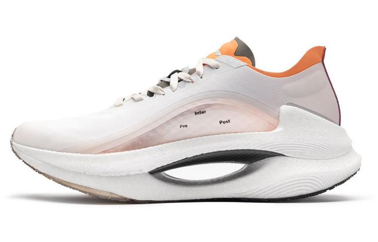 Li-Ning Soulland x LiNing Jueying Cushioning Anti Slip And Wear Resistant Running Shoes White Orange