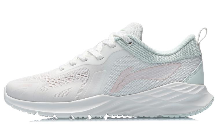 Li-Ning LiNing Slip-Resistant Cushioning Abrasion-Resistant Low-Top Running Shoes Women's White Green