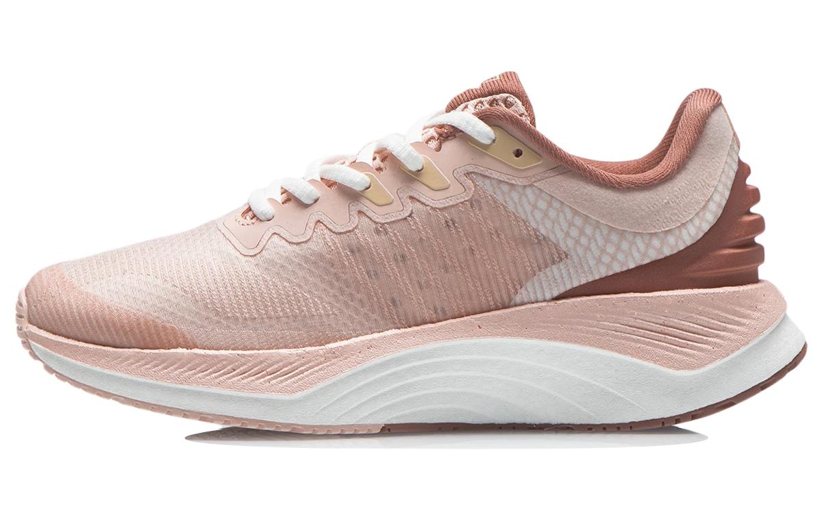 Li-Ning LiNing YueYing Cushioned Wear-Resistant Slip-Resistant Low-Top Running Shoes Women's Peach Orange Pink