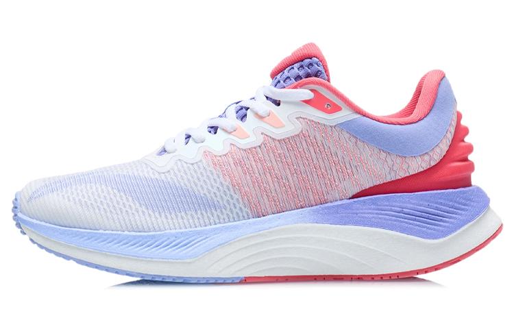 Li-Ning LiNing YueYing Anti Slip Wear Resistant Low Top Running Shoes Women's White Red Purple