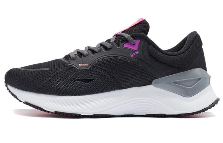 Li-Ning LiNing YueYing Element Cushioning Anti-Slip And Wear-Resistant Low-Top Running Shoes Black Purple