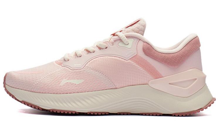 Li-Ning LiNing YueYing Element Durable Breathable Low-Top Running Shoes Women's Peach Orange Pink