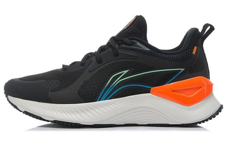 Li-Ning LINING YueYing Element Running Shoes Men Low-Top Black/Neon Glow Orange