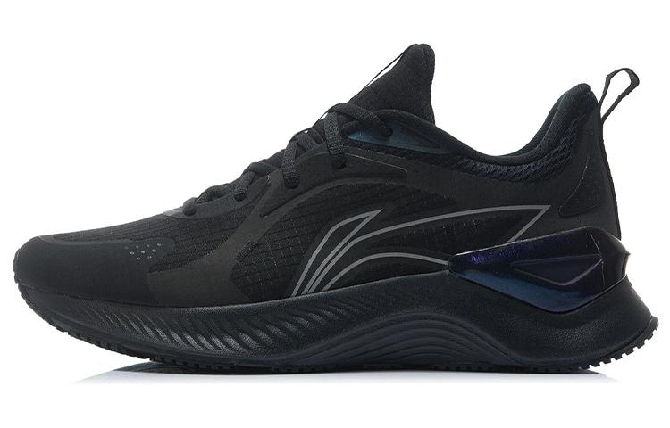 Li-Ning LiNing YueYing Element Cushioned Slip-Resistant Abrasion-Resistant Low-Top Running Shoes Men's Black