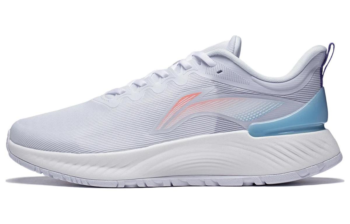 Li-Ning LiNing YueYing Element Anti Slip And Wear Resistant Breathable Low Top Running Shoes Men's White Blue Purple