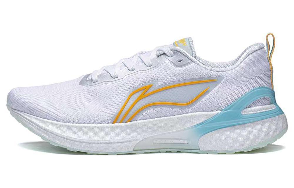 Li-Ning LiNing YueYing Element Cushioning Wear Resistant Rebound Low Top Running Shoes Men's White Blue Yellow