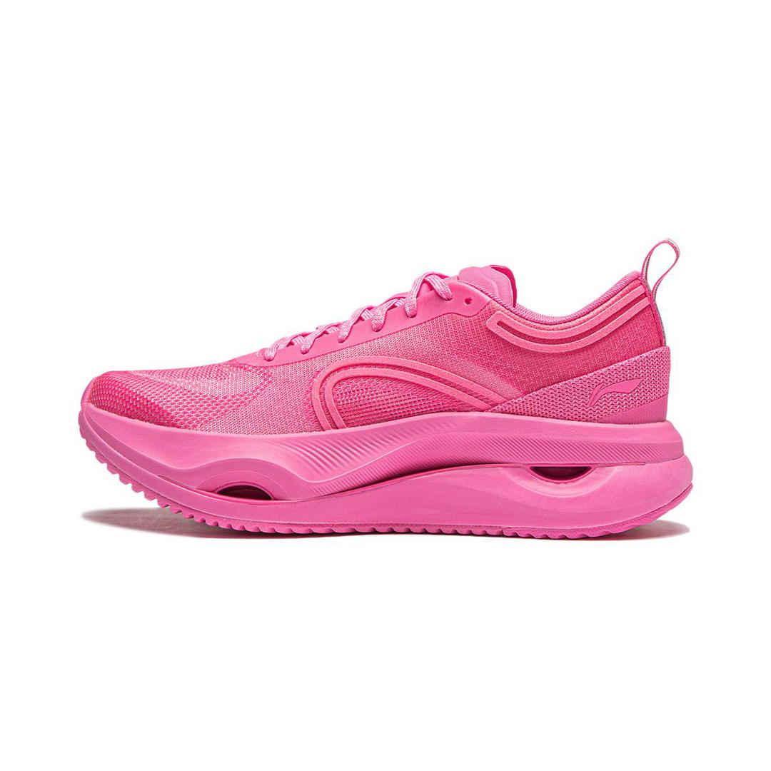 Li-Ning LiNing Cushioning Anti Slip And Wear Resistant Lightweight Rebound Low Top Running Shoes Women's Pink