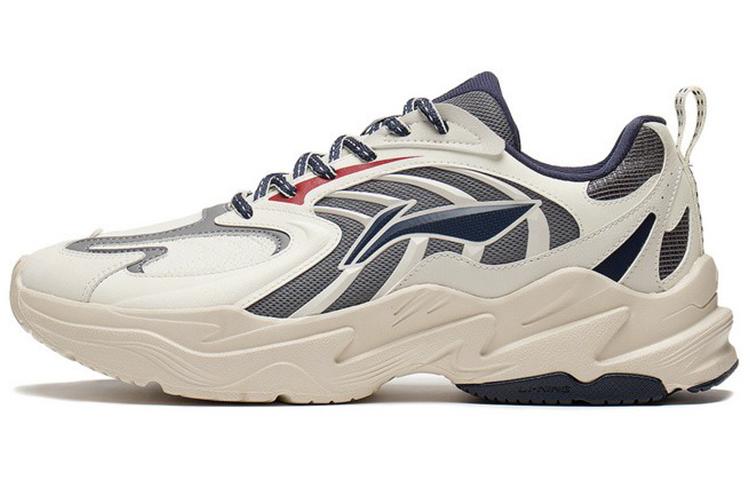 Li-Ning LiNing Stargazing Rebound Cushioning Slip Resistant Low Top Running Shoes Ecru