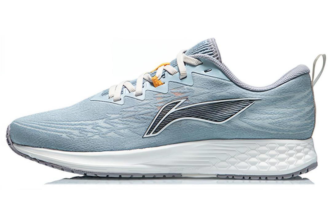 Li-Ning LiNing Red Hare 4 Cushioned Slip Resistant Breathable Low Top Running Shoes Men's Gray Blue