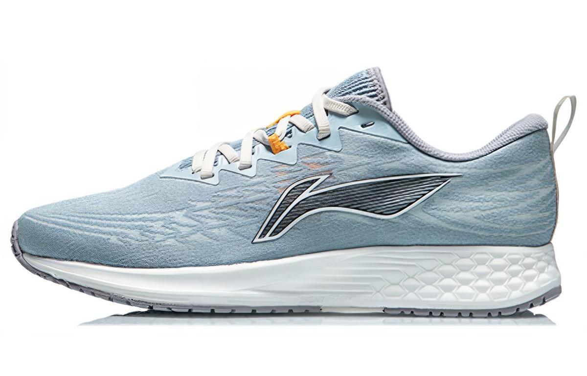 Li-Ning LiNing Red Hare 4 Cushioned Slip Resistant Breathable Low Top Running Shoes Men's Gray Blue