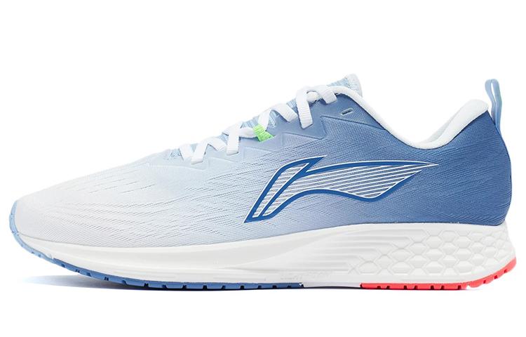 Li-Ning LiNing Red Hare 4 Cushioning Anti Slip Wear Resistant Breathability Low Top Running Shoes White Blue