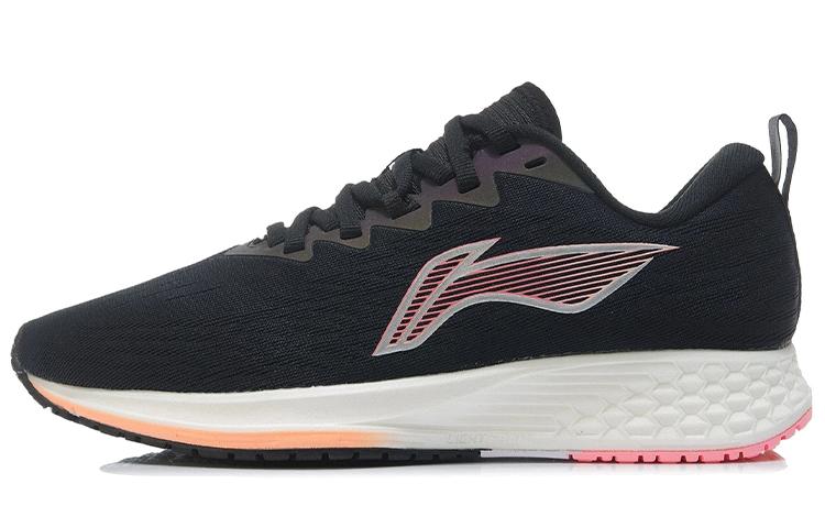 Li-Ning LiNing Red Hare 4 Anti-Slip Wear-Resistant Low-Top Light Foam Running Shoes Women's Fluorescent Black Orange
