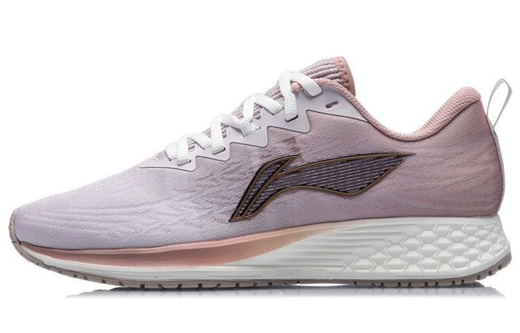 Li-Ning LiNing Red Hare 4 Slip-Resistant Cushioning Wear-Resistant Low-Top Running Shoes Women's Pink White Black