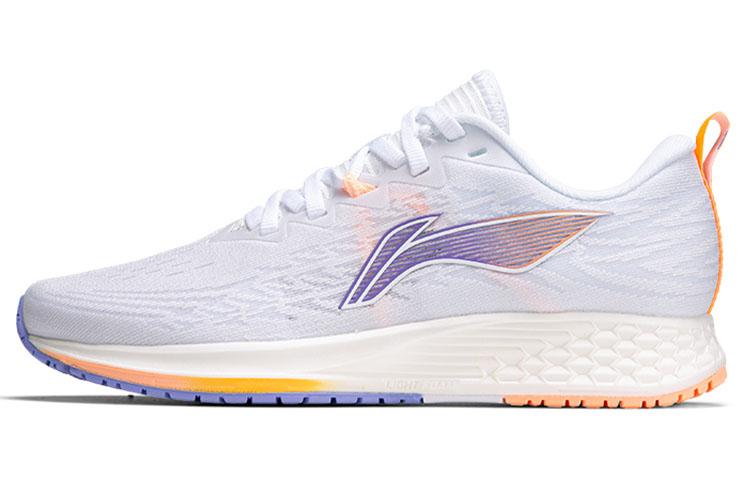 Li-Ning LiNing Red Hare 4 Cushioning Anti-Slip And Wear-Resistant Low-Top Light Foam Running Shoes Women's White Orange