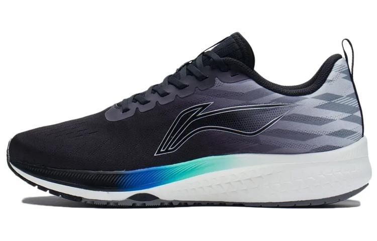 Li-Ning LiNing Red Hare 5 Cushioned Anti-Slip Wear-Resistant Breathable Lightweight Low-Top Running Shoes Black Gray Blue