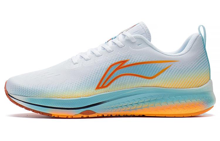 Li-Ning LiNing Red Hare 5 Cushioning Breathable Wear Resistant Slip Resistant Low Top Running Shoes Men's White Blue