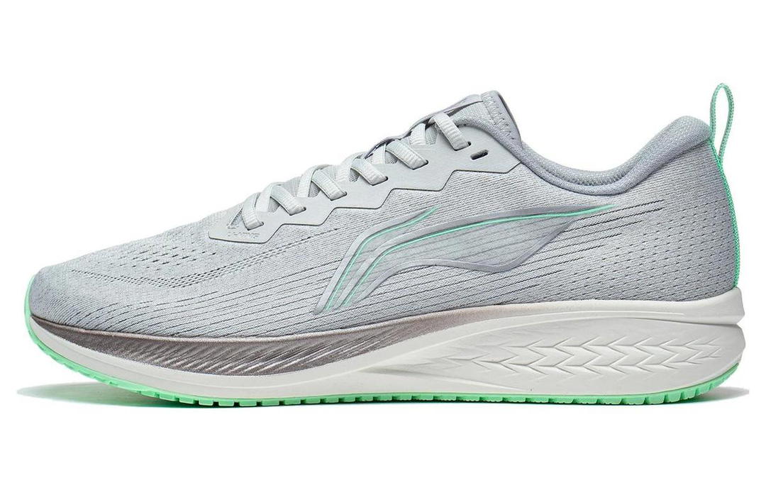 Li-Ning LiNing Red Hare 6 Abrasion Resistant Low Top Sprint Long Distance Running Training Running Shoes Men's Gray Cyan