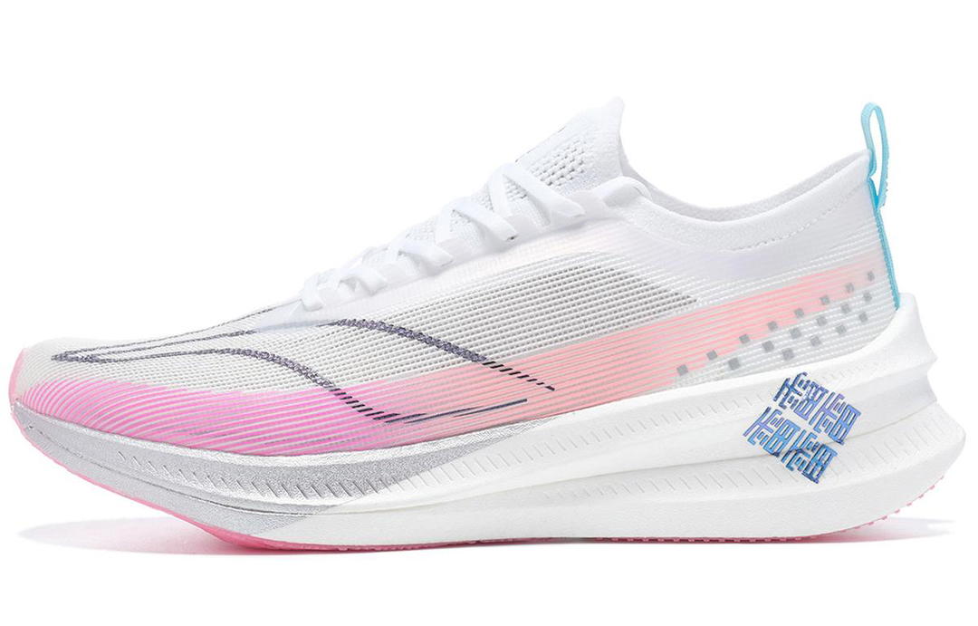 Li-Ning LiNing Feidian 3 Elite Cushioning Anti-Slip And Wear-Resistant Low-Top Casual Running Shoes Unisex White Blue Pink